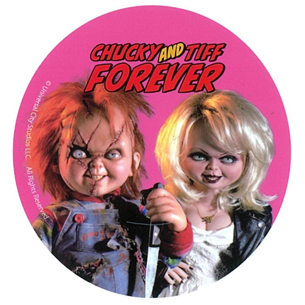 CHILD'S PLAY チャイルドプレイ - CHUCKY & TIFF / Pink / ステッカー - PGS